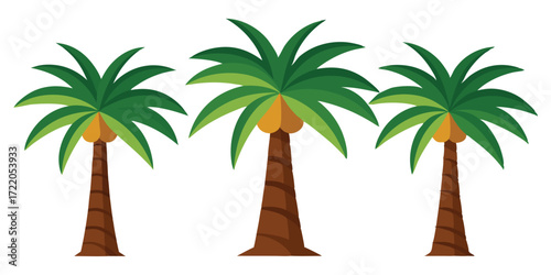 Palm Tree Vector Illustration for Tropical Theme