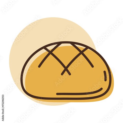 Round Boule Bread Loaf Icon