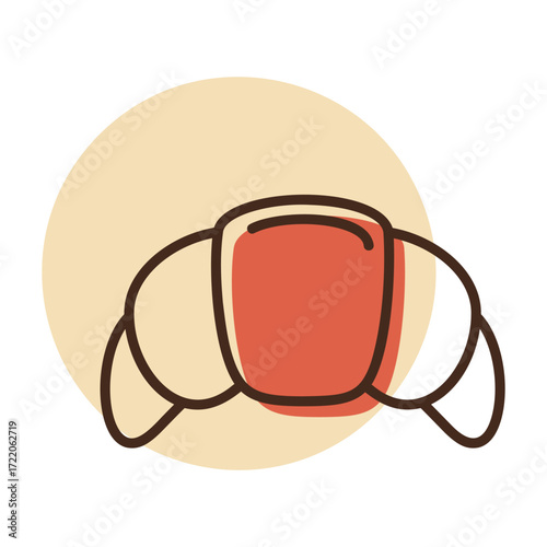 Fresh Baked French Croissant Icon