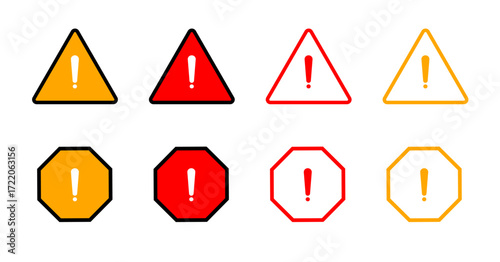 Warning triangle icon black rounded with label frame emblem traffic sign and road symbol vector illustration