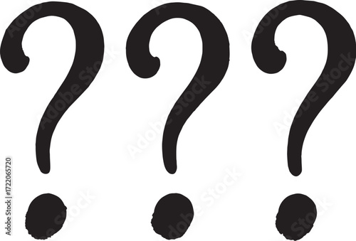 Triple Question Marks – Bold Symbol of Mystery and Inquiry