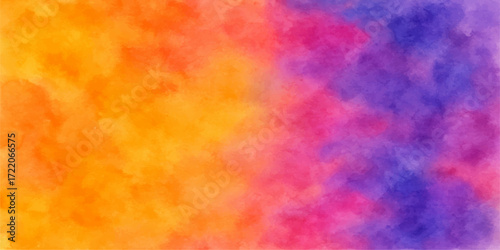 Abstract watercolor art of fiery orange and yellow paint strokes creating a textured, colorful background with a smoke-like pattern