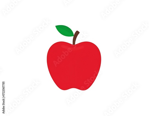 Simple red apple illustration