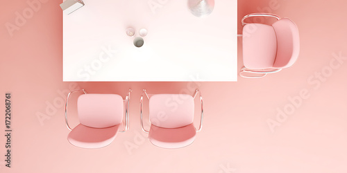 pink table