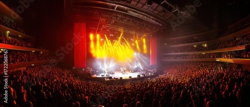 Live music concert crowd stage lighting performance event entertainment venue