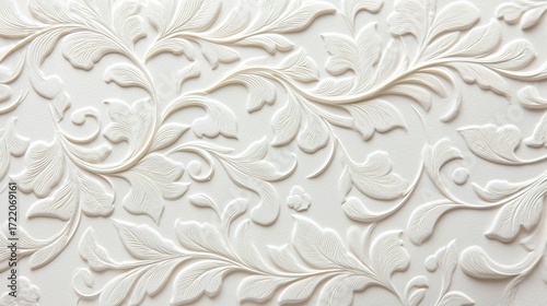 Wedding invitation embossed detail, raised pattern, subtle shimmer, 