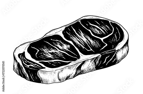 steak svg illustration vector line