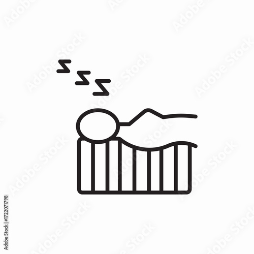 Icon vector sleep bed time mattress