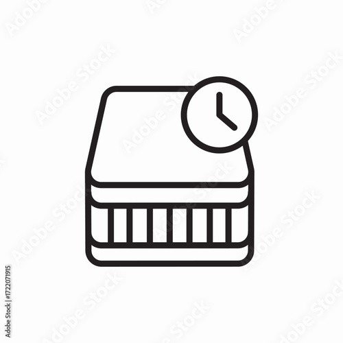 icon vector mattress time clock 