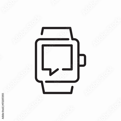Icon vector hand watch message 