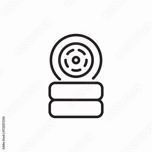 icon vector wheels tires 