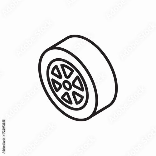 icon vector car wheel