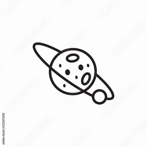 Icon vector planet jupiter 