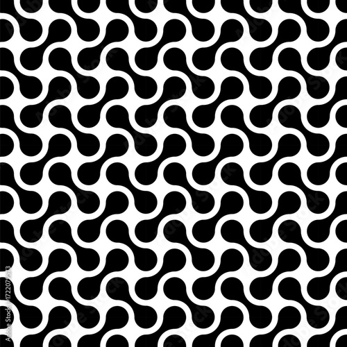 Black and white Seamless Meta balls pattern design