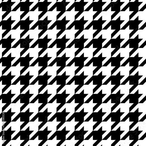 Black and white Houndstooth seamless pattern design
