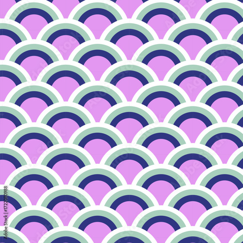 Japanese weave or fish scale seamless pattern design