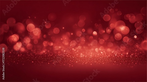 Red Glitter Bokeh Background Abstract Festive Design, Red Sparkle, Light Effect, , bokeh, sparkle © BondGraphics