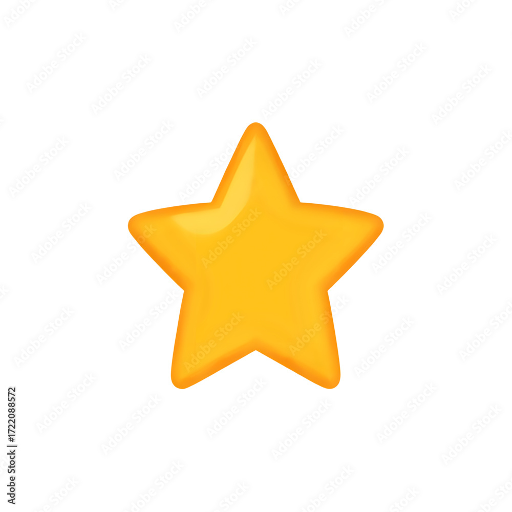 Obraz premium Golden Star: Award Winning Design Element for Branding & UI