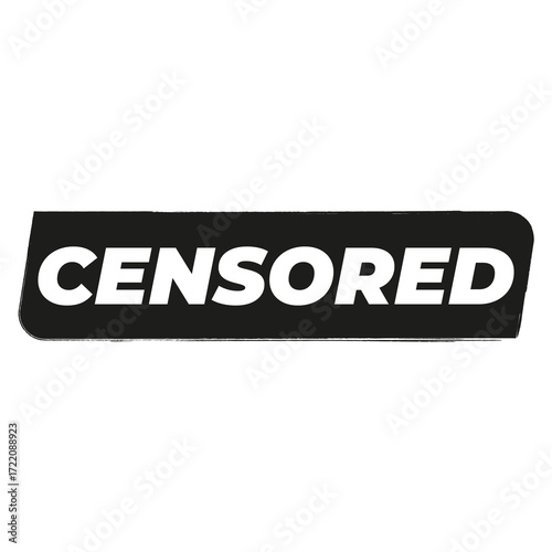  Censored Lable on a Transparent Background	