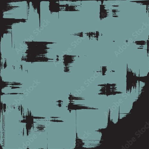 High contrast black ink splatter texture with rough distressed surface in monochrome. Abstract grunge background, perfect for posters, flyers, and vector tracing.