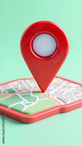 Red location marker on map