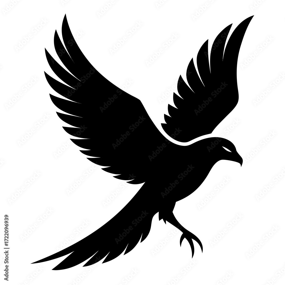 Obraz premium flying eagle vector illustration