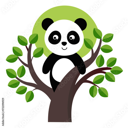panda in the tree