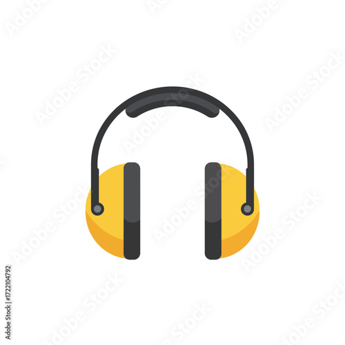 Essential yellow ear defenders personal protective equipment for industrial noise safety on construction sites.