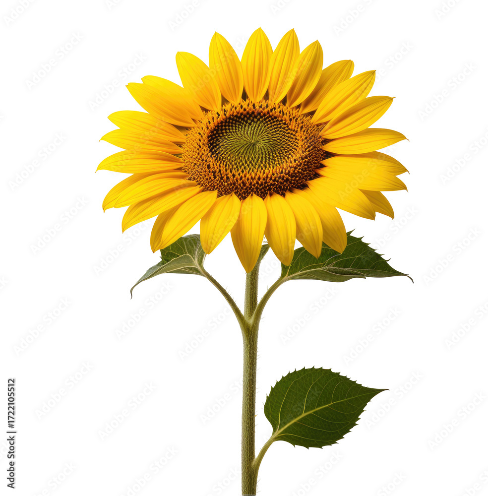 Fototapeta premium Vibrant sunflower, studio shot, black background, greeting card (1)