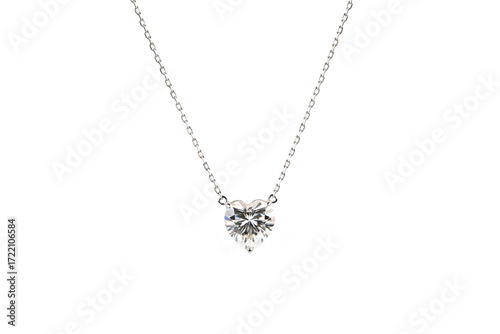 Wallpaper Mural A heart shaped pendant with a diamond in the center Torontodigital.ca