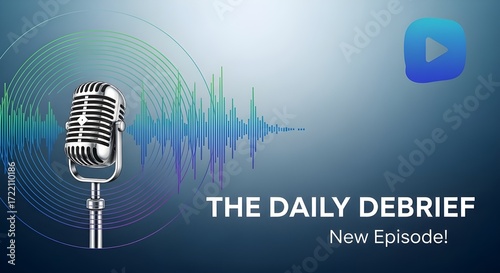 Podcast and YouTube Thumbnail Graphics Without People for Digital Media