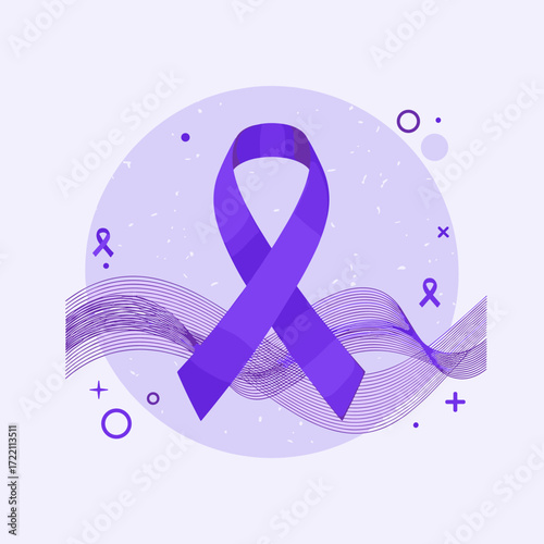 Understanding the significance of the purple ribbon as a symbol of awareness and support for various causes worldwide.