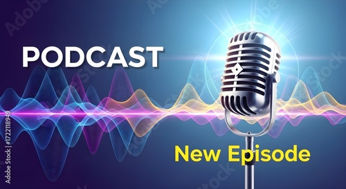 Podcast and YouTube Thumbnail Graphics Without People for Digital Media