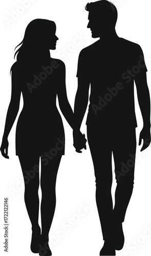 Romantic Silhouettes On WhiteRomantic Silhouettes On White