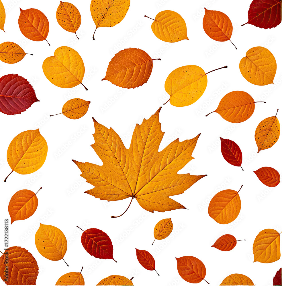 Obraz premium Autumn Maple Leaf Fall Background Design