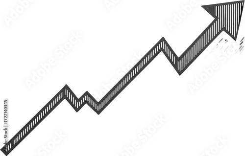 Upward Trending Arrow Graphic - Growth Chart