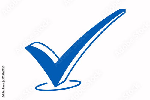 Blue Check Mark Icon: Approval, Confirmation, Success