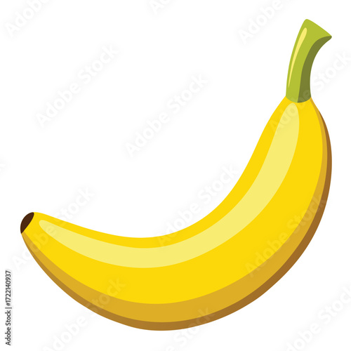 Illustration of a green banana fruit for healthy eating, tropical food, and vegetarian diet plans