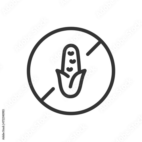 Corn free outline vector icon
