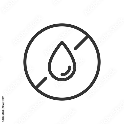 Trans fat free outline vector icon