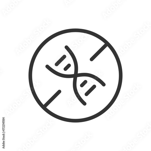 GMO free outline vector icon