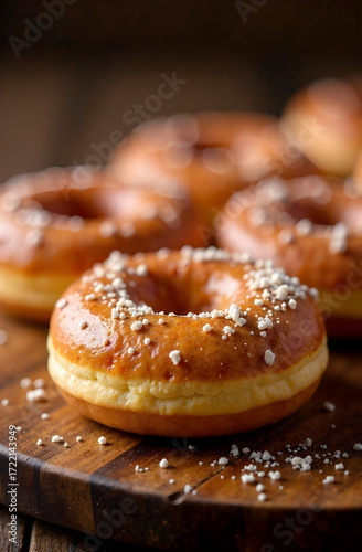 fresh bagels with sesame
