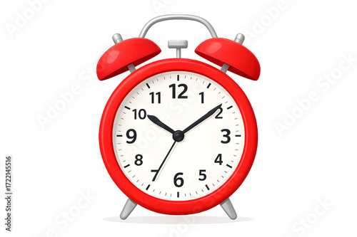 classic alarm clock isolated on white background