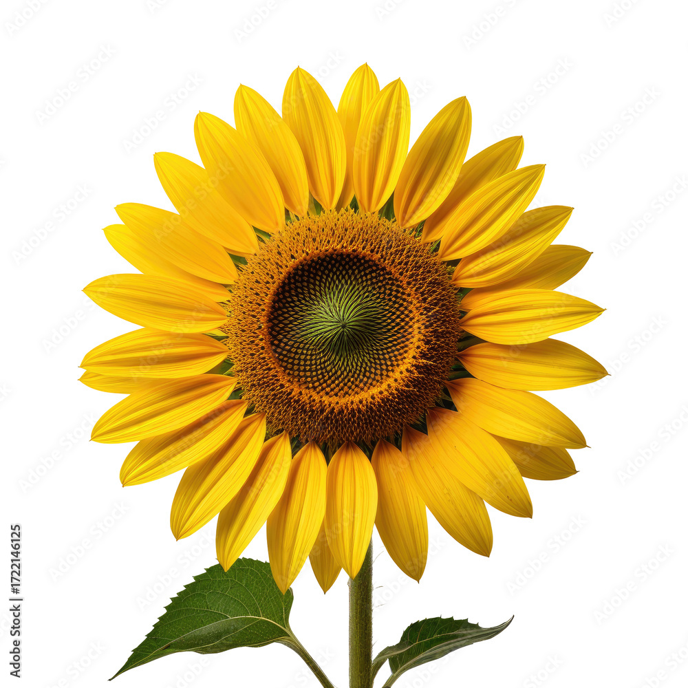 Fototapeta premium Vibrant Sunflower Close-up, Studio Shot, Black Background, Floral Design (1)