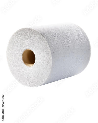 Rolled white cleaning wipe
