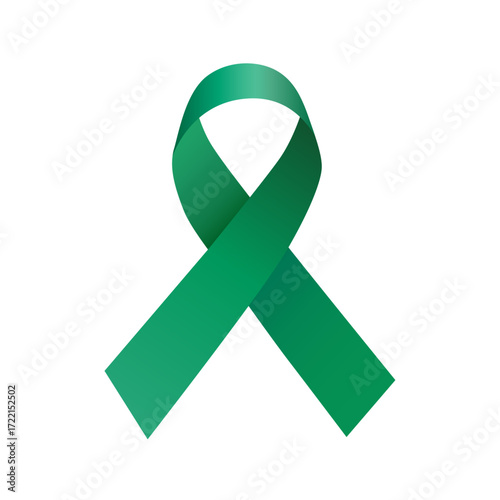 Wallpaper Mural Vector realistic green satin ribbon - liver cancer awareness symbol, health prevention	
 Torontodigital.ca