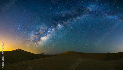 Fototapeta Naklejka Na Ścianę i Meble -  Milky Way over desert dunes