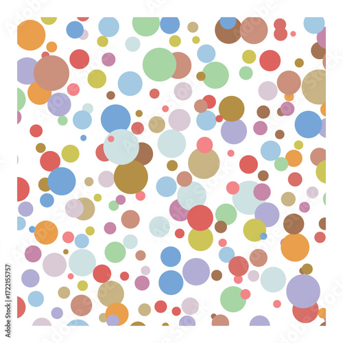Multicolor postcard. Colorful vector background with circles. Splash effect banner. Holiday dotted abstract illustration with blurred drops of rain. Pattern for web page, banner, poster, card.