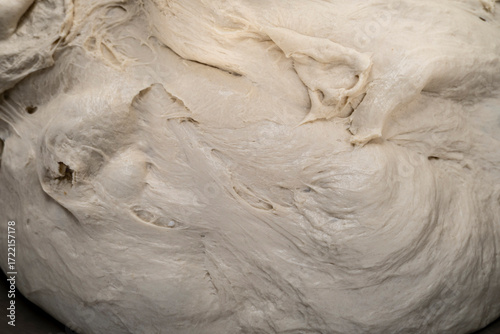 Pizza Dough Kneading in Industrial Mixer