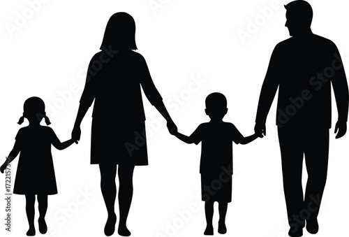 Family Holding Hands Vector ArtFamily Holding Hands Vector Art